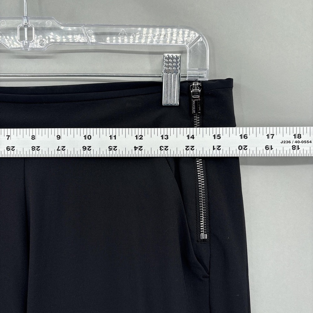 Athleta Pants Womens 6 Black Wide Leg Pull On Zip Pocket Snap Vent Stretch 30" - Picture 5 of 12